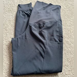 Medcouture Maternity Scrub bottoms joggers size small grey pewter